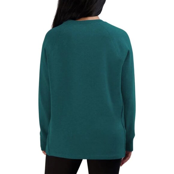 NEW Kirkland Cozy Fleece Pullover | Green - Picture 4 of 6